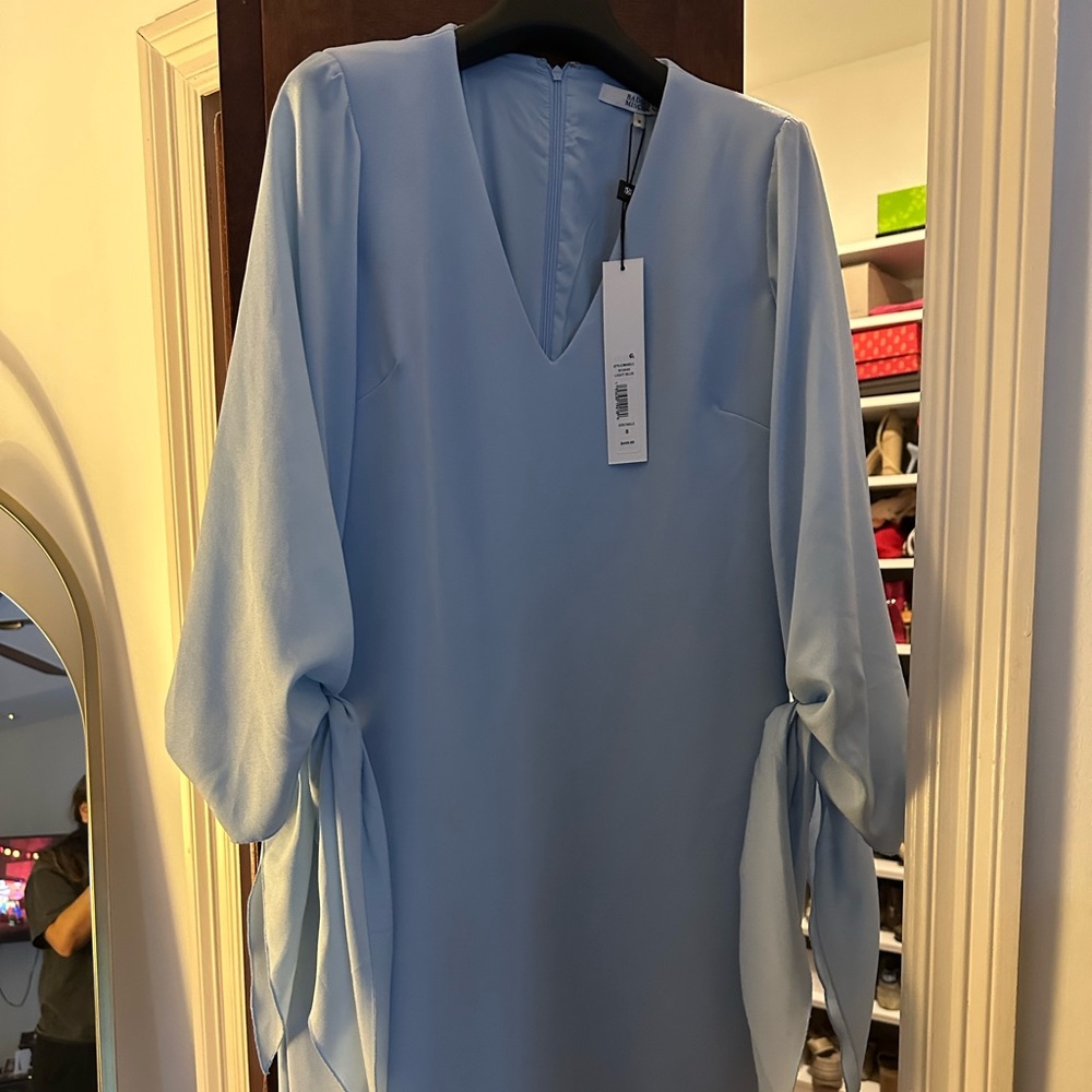 Badgley Mischka light blue dress